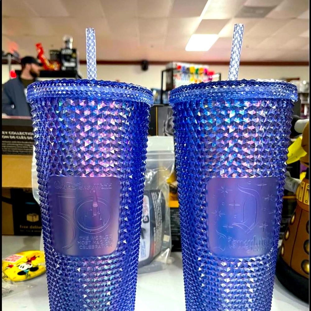 Starbucks Disney Land 50th anniversary cold tumblers.